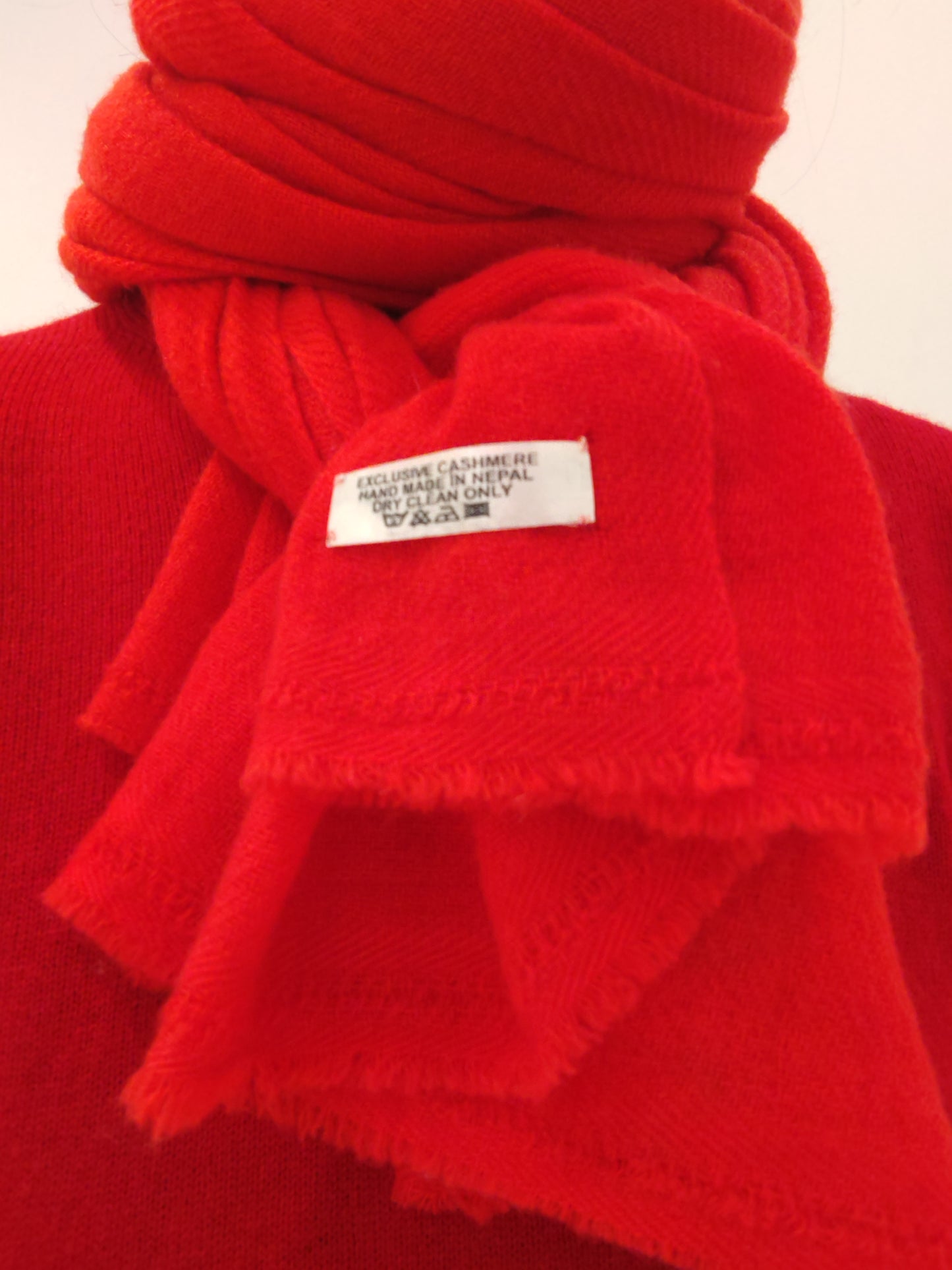 Cashmere Scarf Red