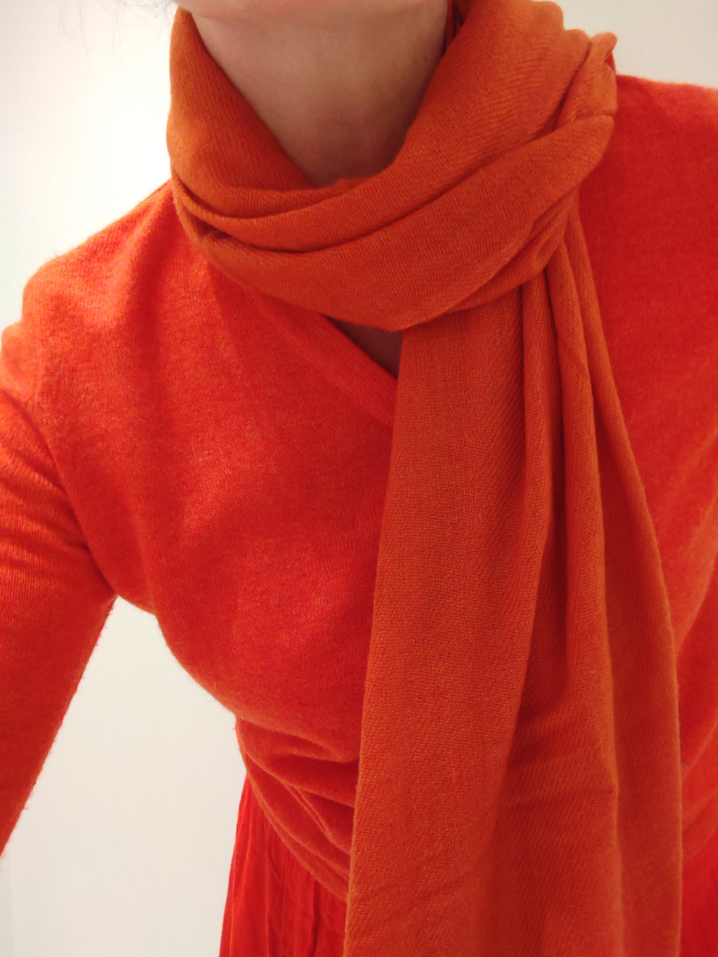 Cashmere Scarf Orange