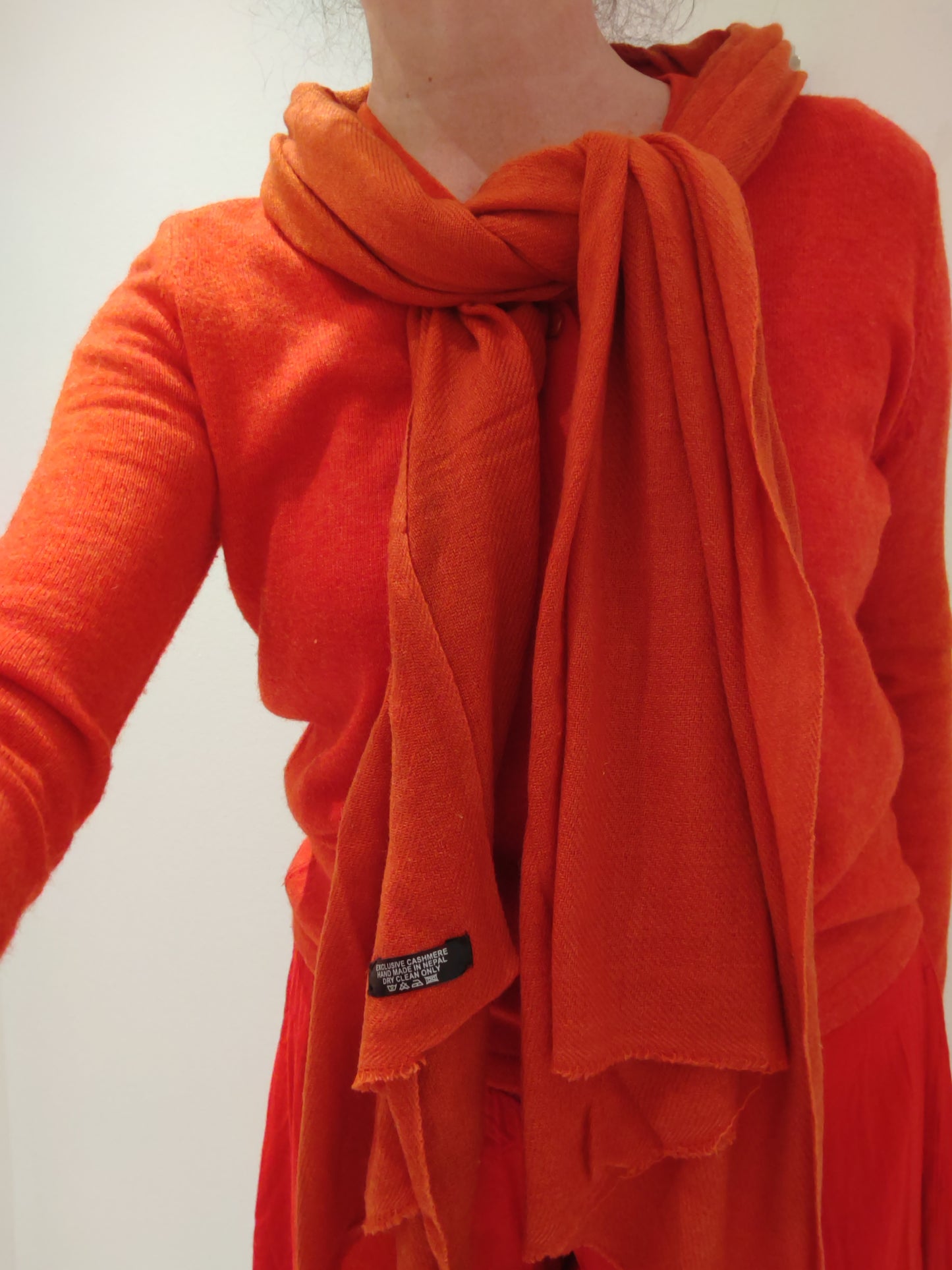 Cashmere Scarf Orange