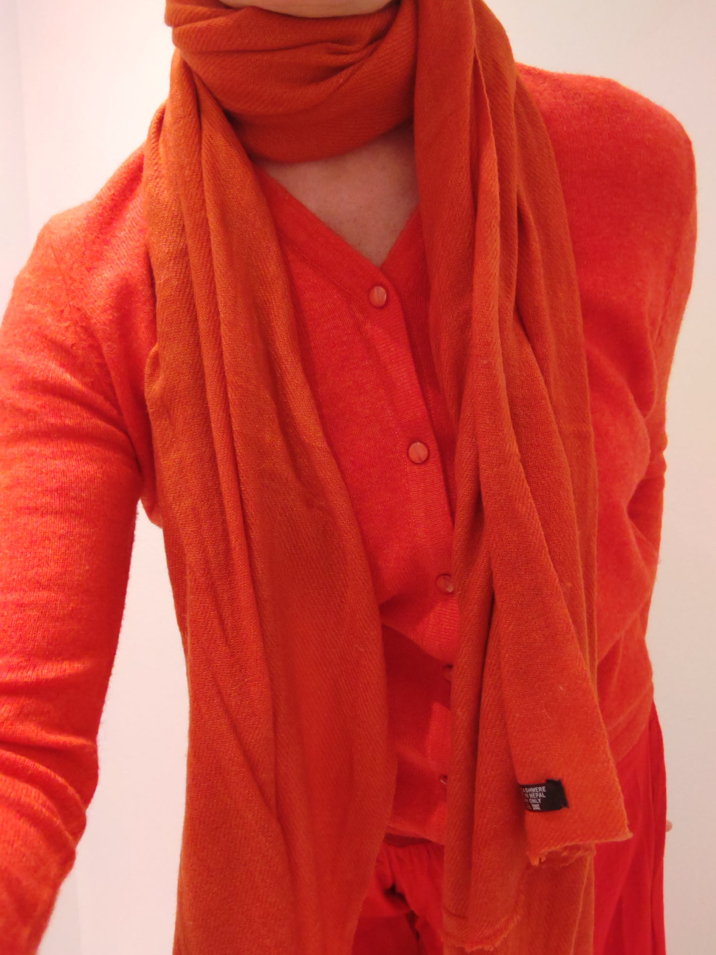 Cashmere Scarf Orange