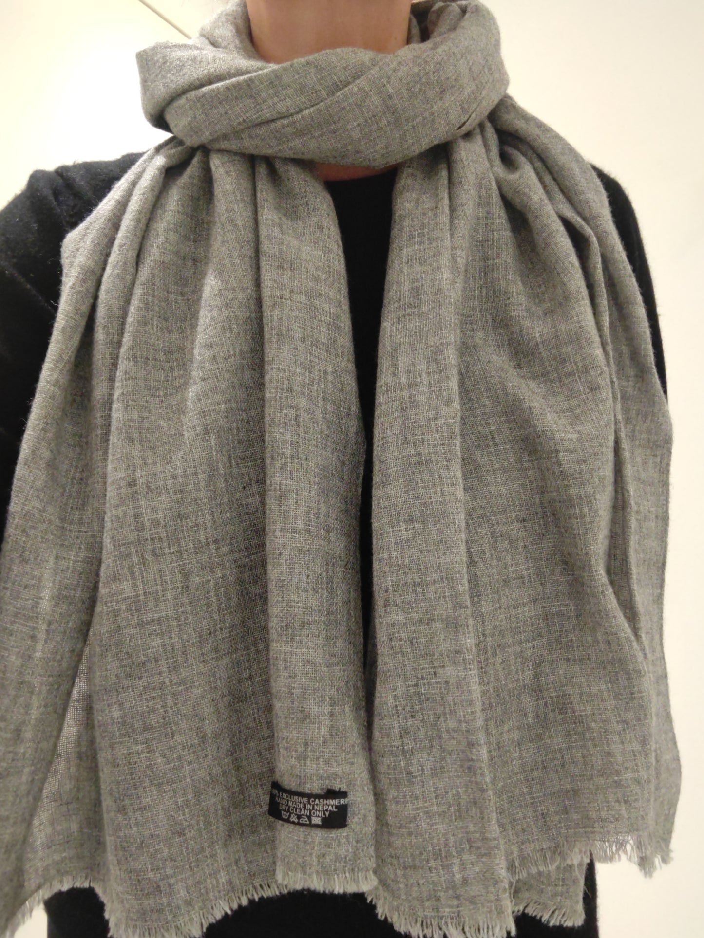 Cashmere Scarf Grey Melange