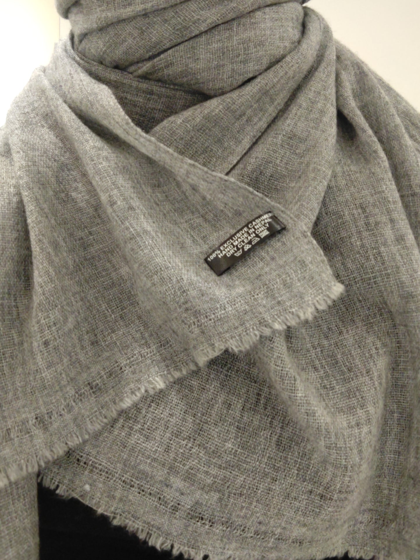 Cashmere Scarf Grey Melange